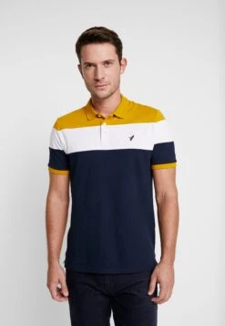 Pier One Poloshirt - Dark Blue/Mustard