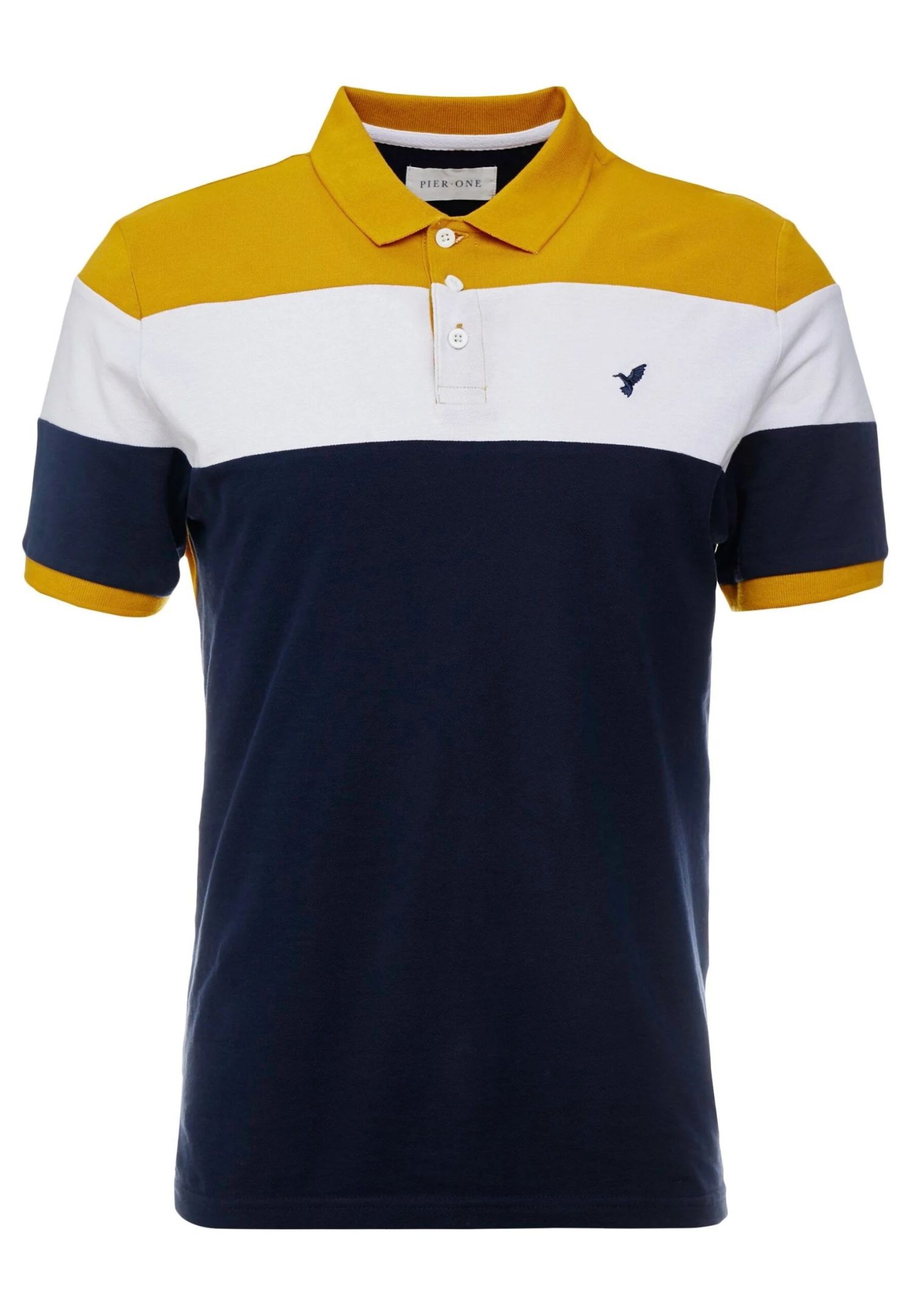 Pier One Poloshirt - Dark Blue/Mustard 5 Pier One Poloshirt - Dark Blue/Mustard - Afbeelding 5