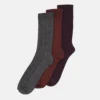 Pier One 3Pack - Sokken - Dark Green/Orange/Bordeaux