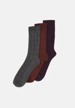 Pier One 3Pack - Sokken - Dark Green/Orange/Bordeaux
