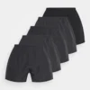 Pier One 5 Pack - Boxershort - Black/Dark Grey