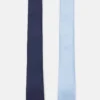 Pier One 2 Pack - Stropdas - Dark Blue/Light Blue