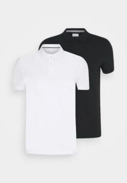 Pier One 2 Pack - Poloshirt - White/Black