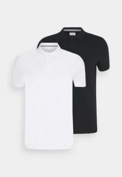 Pier One 2 Pack - Poloshirt - White/Black
