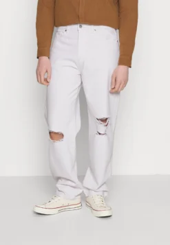 Pier One Relaxed Fit Jeans - White Denim