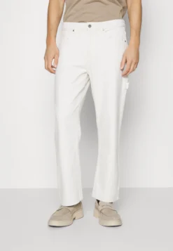 Pier One Carpenter Colored Twill- Straight Leg Jeans - Off-White