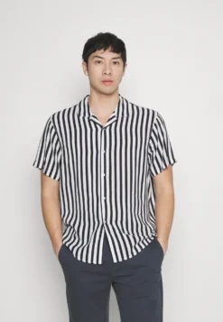 Pier One Overhemd - Dark Blue/White