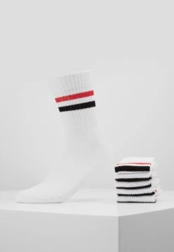Pier One 5 Pack - Sokken - White/Red/Black