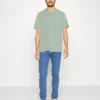 Pier One 5 Pack - T-Shirt Basic - Mint/Off-White/Khaki