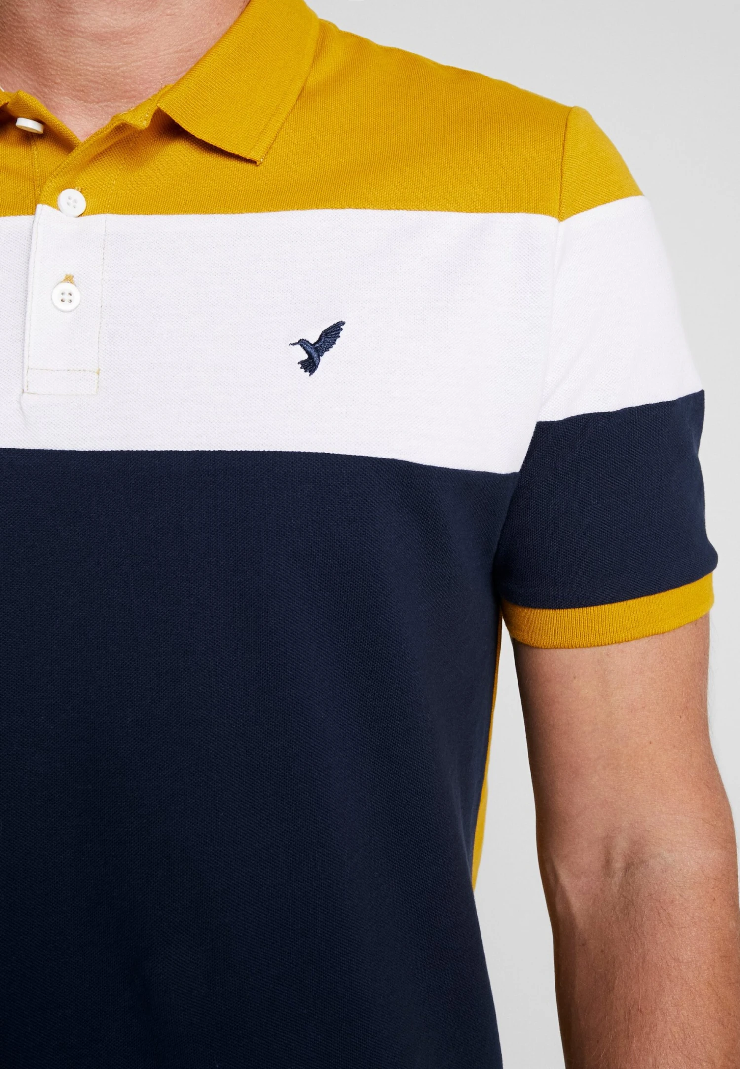 Pier One Poloshirt - Dark Blue/Mustard 6 Pier One Poloshirt - Dark Blue/Mustard - Afbeelding 6