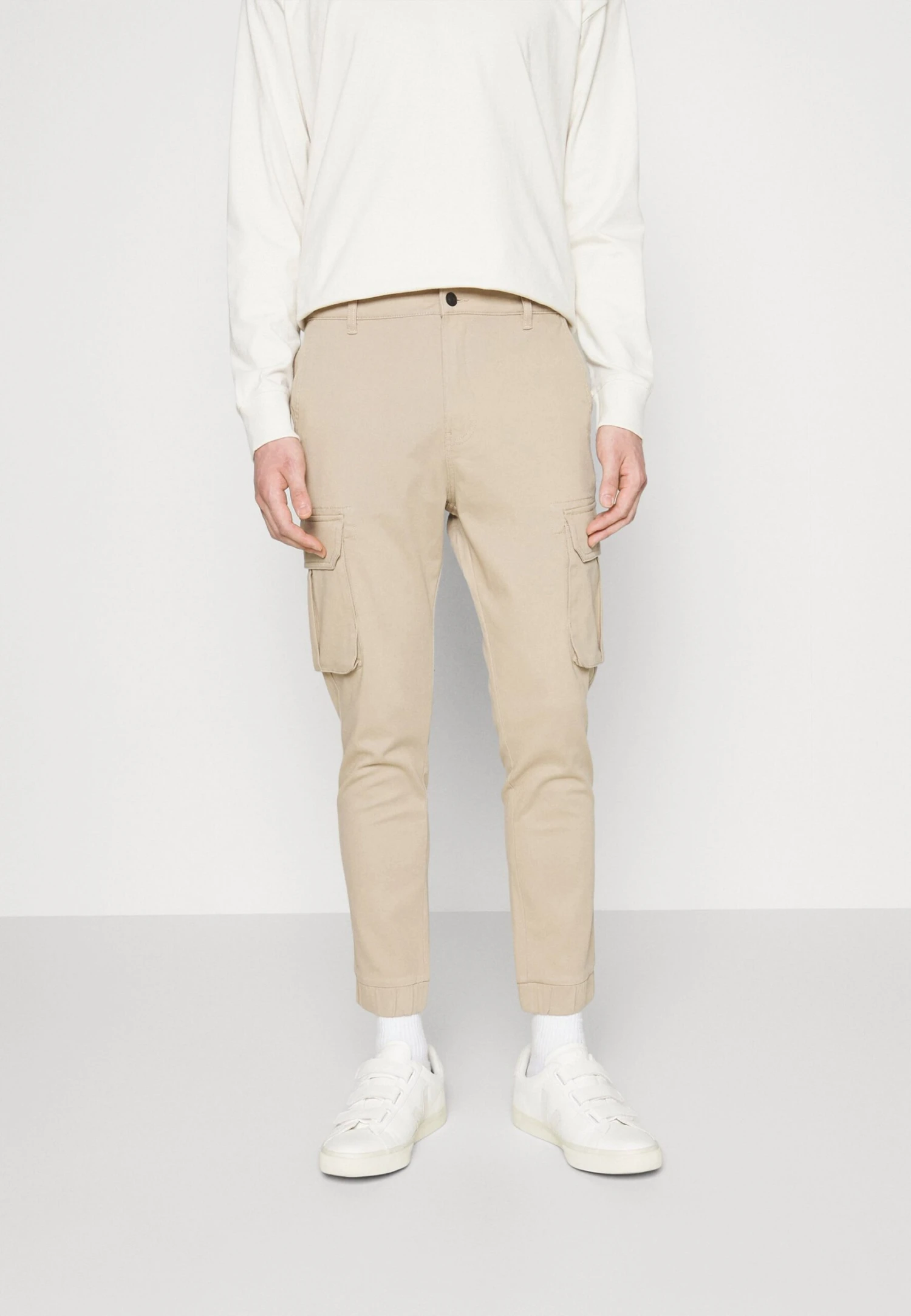 Pier One Cuffed Skinny Trouser- Cargobroek - Tan 1 Pier One Cuffed Skinny Trouser- Cargobroek - Tan