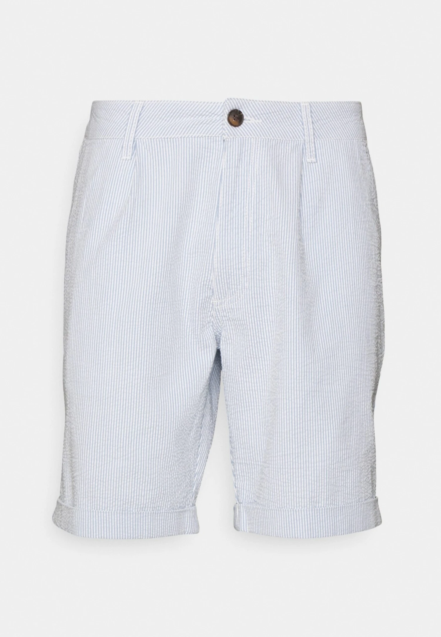 Pier One Pleated Seersucker Short - Shorts - Blue 4 Pier One Pleated Seersucker Short - Shorts - Blue - Afbeelding 4