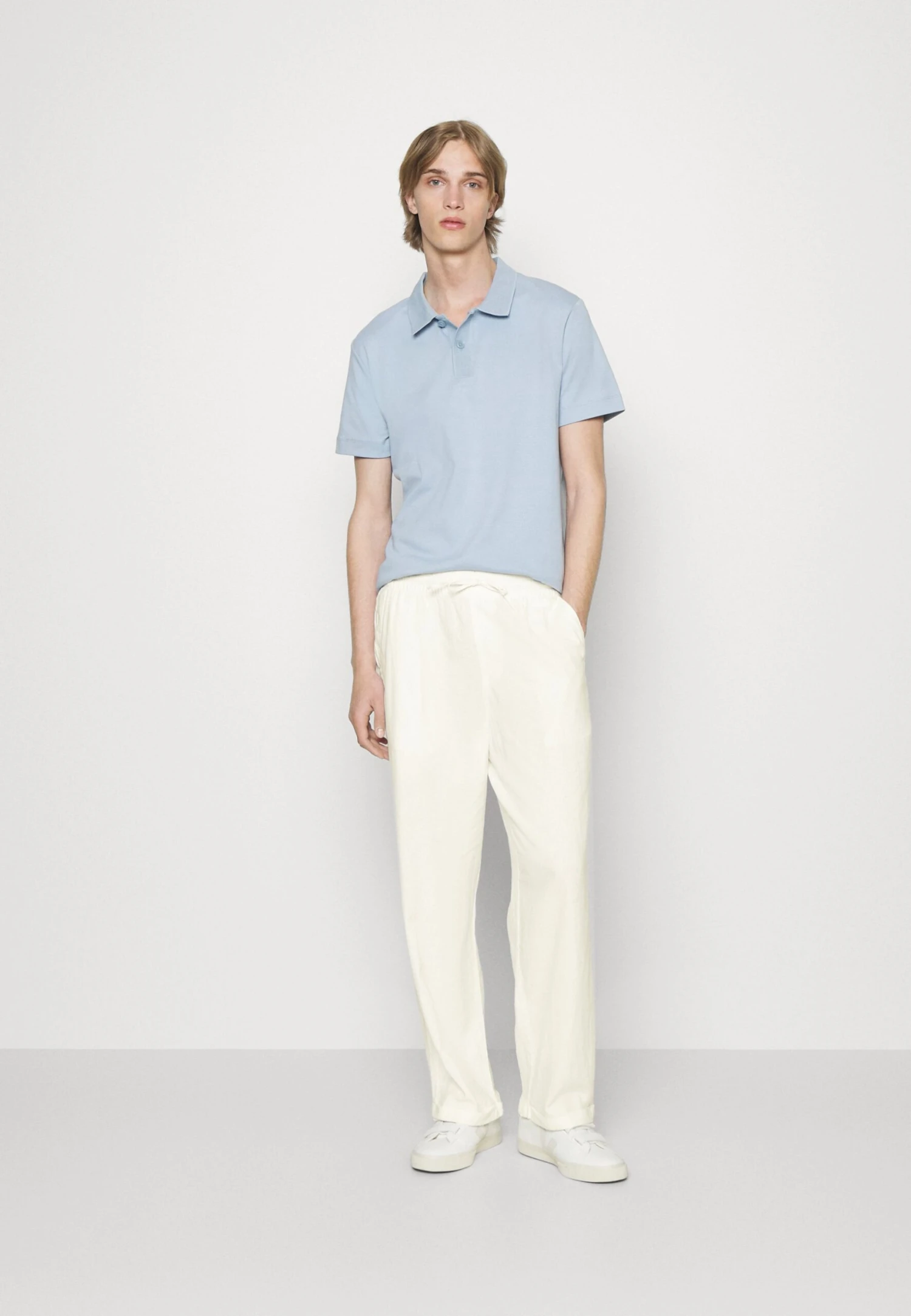 Pier One Drawcord Trousers Linen Blend - Broek - White 2 Pier One Drawcord Trousers Linen Blend - Broek - White - Afbeelding 2