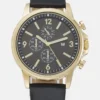 Pier One Unisex - Chronograaf - Black/Gold-Coloured