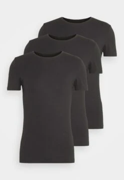 Pier One 3 Pack Muscle Fit- T-Shirt Basic - Black -Pier One Aanbiedingen Winkel ae0e343dfa2647b68dad7cd6f5e6671e