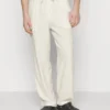 Pier One Drawcord Trousers Linen Blend - Broek - Off-White