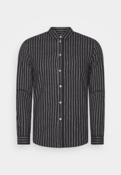 Pier One Flannel Stripes- Overhemd - Dark Grey