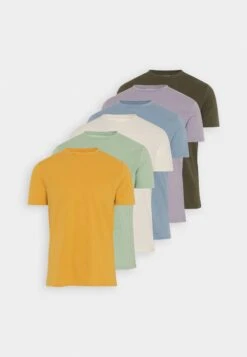 Pier One 7 Pack - T-Shirt Basic - White/Yellow/Lilac -Pier One Aanbiedingen Winkel d619b979bff1421ca3c2dca88f3e6305
