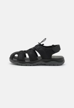 Pier One Leather - Outdoorsandalen - Black