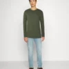 Pier One 2 Pack - Longsleeve - Off-White/Dark Green