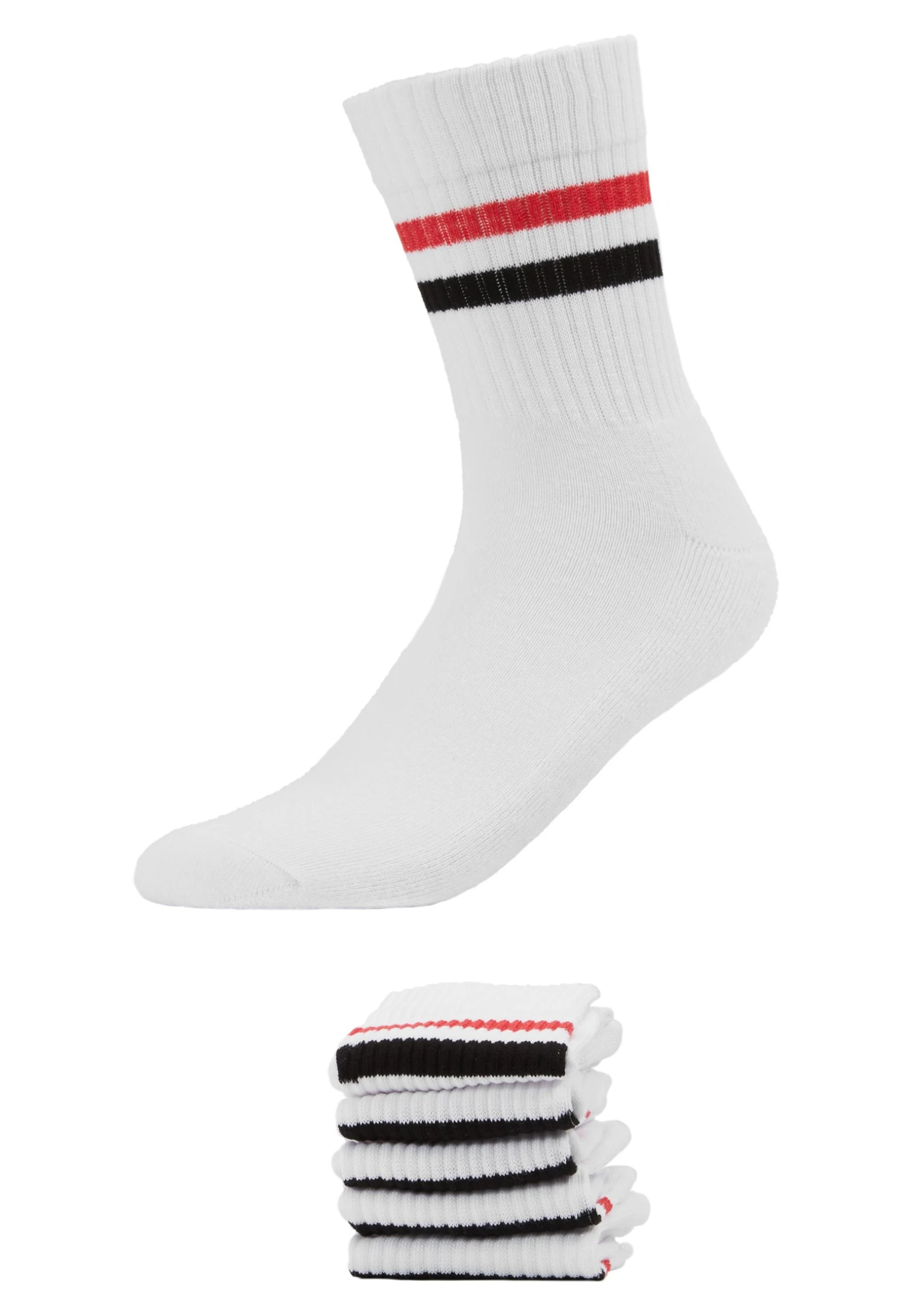 Pier One 5 Pack - Sokken - White/Red/Black 2 Pier One 5 Pack - Sokken - White/Red/Black - Afbeelding 2