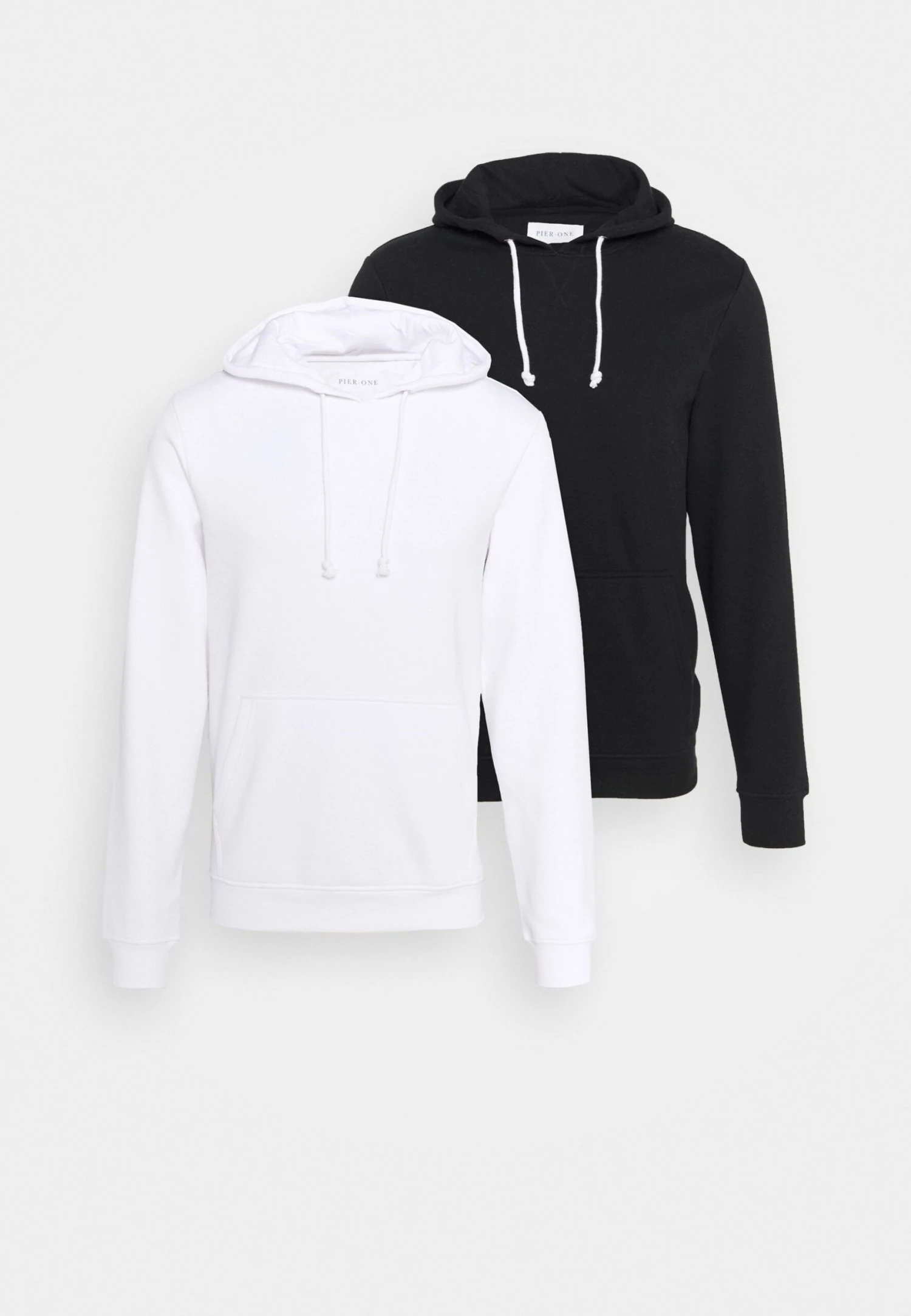 Pier One 2 Pack - Hoodie - Black/White 1 Pier One 2 Pack - Hoodie - Black/White