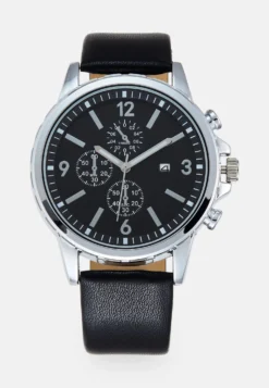 Pier One Horloge - Black/Silver-Coloured