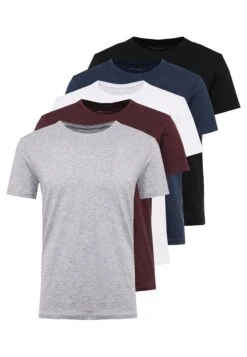 Pier One 5 Pack - T-Shirt Basic - Mottled Bordeaux/White -Pier One Aanbiedingen Winkel f3311ca65bb04406b4483c68855855c6