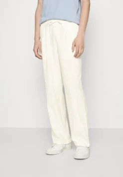 Pier One Drawcord Trousers Linen Blend - Broek - White
